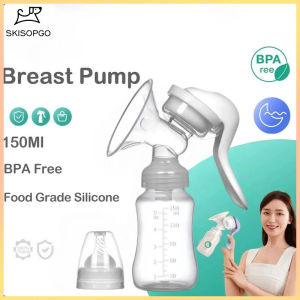 SKISOPGO Manual Breast Pump Breast Milk Pump Breastpump with Bottle Collector Nipple Suction Pump 手动吸奶器
