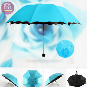 สินค้าใหม่ At.outlet ร่มกันฝนเปลี่ยนลวดลายเมื่อโดนน้ำ ใช้กันแดด กันฝน ชนิดผ้า 2 ชั้น กันยูวี UV พับได้ Umbrella รหัส 499