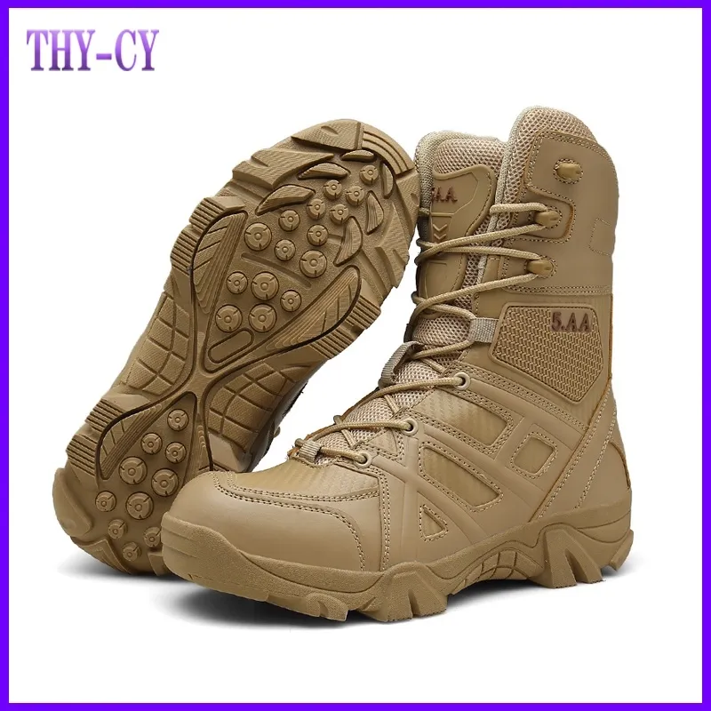 Mens Military Tactical Boots Wear Resistant Non Slip Combat Boots