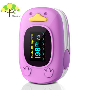 HealthTree Kid Finger Pulse Oximeter Baby Pulse Oxymeter Spo2 PI Heart Rate Monitor Household Pulse Oximeter for Baby FDA Approved