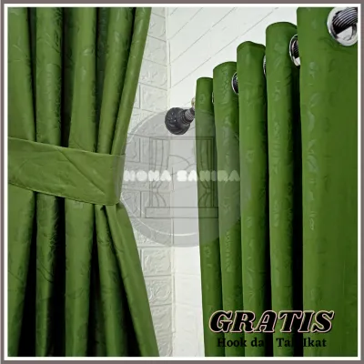 (Gorden juara) Gorden Embos Minimalis Import Murah Terlaris jendela Pintu Model Smokering Hordeng tirai