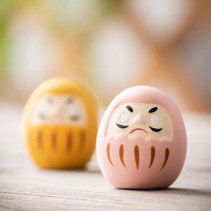 [Mariannes] Japanese Daruma Statue Daruma Tumbler Crafts Lucky Fortune Ornament Landscape Daruma Doll Fengshui Home Decor Gift