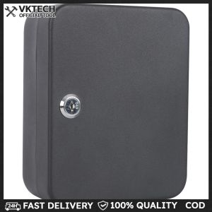 Key Storage Lock Box 20 Key Hooks Key Cabinet Lock Box with Key/Code Lock Locking Key Cabinet Key Holder Box Wall Mount
