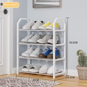 Runenbaoluo giá giày nhiều lớp cho gia đình và ký túc xá-Tiết kiệm không gian chống bụi lắp ráp dễ dàng tổ chức Lưu trữ