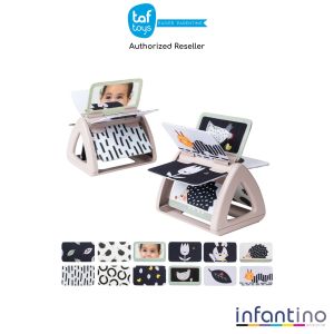 Infantino | Taf Toys Black & White Tummy Time Rattling Spinning Book