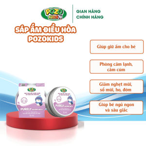 Pozokids - Sáp Ấm Điều Hòa Pozokids - Giúp Giữ Ấm Cơ Thể Phòng Cảm Lạnh Giúp Bé Ngủ Ngon Sâu Giấc - Lọ 12ml