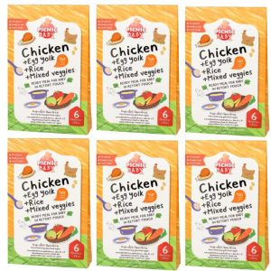 Picnic BabyFood รสเนื้อไก่+ไข่แดง+ข้าวสุก+ผักรวม x 6 กล่อง