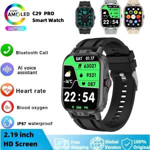 2024 Original C29Pro 2.19"HD Screen Men Women Smartwatch Bluetooth Call Heart Rate Blood Oxygen Tracker Sport Smart Watch Women Men