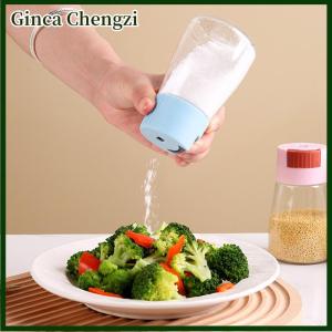 Ginca 1Pc 0.5g Household Kitchen Press Type Quantitative Air-Tight Clear Kitchen Tools Salt Control Bottle Jar Seasoning Bottle