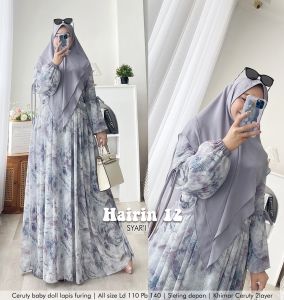 Zahira1808 Sale Cuci Gudang Hairin 12 Gamis Bahan Ceruty Baby Doll Gamis Murah Trendi Baju Syari Muslim Wanita Ibu Terlaris Baju Pesta Adem Nyaman Di Pakai Real pict