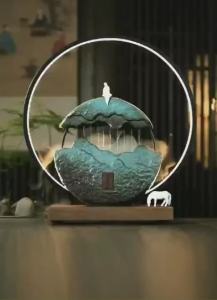 Decorative Accessories Water Fountain Indoor Water Feature Decorative Items Display Chinese Style Water Fountain Decoration Housewarming Gift Home Decoration Items Water Fountain Desktop Decoration Accessories