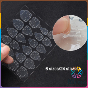 KLIMO Perfect Partner for False Nails-Nail Glue Jelly Gel Sticker for Fake Nails 24pcs/set