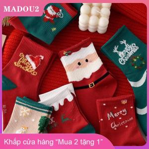 [COD] MADOU2 5 Cặp Giáng Sinh Vớ Santa Claus Snowman Xmas Cây Xmas Vớ Giáng Sinh Giữa-Bê Vớ Cho Phụ Nữ Mùa Thu Mùa Đông Vớ