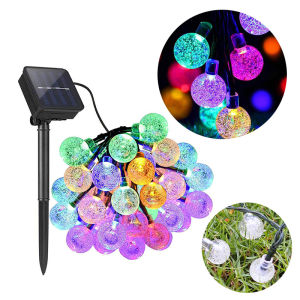 Jiditech Solar String Light 5M 20 LEDs Crystal Ball Globe luz Waterproof Fairy Light Garden Outdoor lights