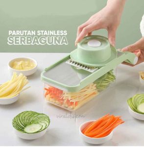 Avograto Multi Grater 8 in 1 / Parutan Serbaguna 8 In 1 Bahan Stainless Vegetable Cutter or Slicer