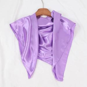 2024 New Fashion Silk Square Scarf for Women 90cm Satin Neck Hair Tie Band Bag Warp Soft Neckerchief Hijabs Head Female Foulard