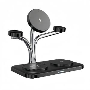 15W Qi Wireless Charging Stand Multifunctional Charger for Cellphone Headphones and Smart‑watch