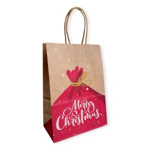 Pinky bee Kantong Kertas / Paper Bag Natal 21x15x8cm 67310400