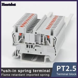 [Heartsbat] WSG Shyli 10 Cái Khối Đầu Cuối Ray Din PT-2.5 Đẩy Vào Lò Xo Không Vít