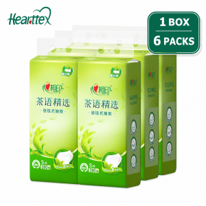 【Fireheart Warrior】 【6Packs/Box】心相印Hearttex Wall Hanging Facial Tissue 280 Sheets 4-Ply Unscented Bathroom Kitchen Paper