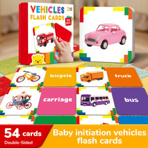 BEAR TALE Early Education Flashcards Set Daily Life Theme Toddler English Enlightenment Flashcards 54pcs