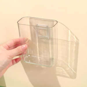 Follow Get New[Beautiful SS] Transparent Wall Storage Box Wall-mounted No Punch Bedside Racks Home Key Cosmetic Hanging Wall Mounted Organizer Storage Box