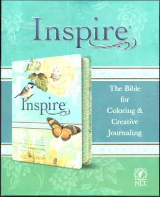 PCBS NLT Inspire Journaling Holy Bible (JOURNAL/COLORING/8.65 POINT TYPE) Teal Orchid Floral - New Living Translation