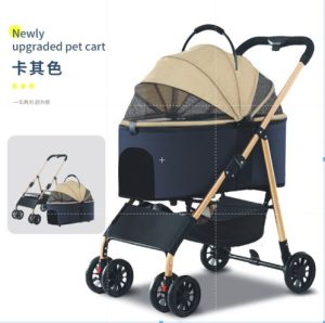 Lightweight Foldable Pet Stroller for Small Dogs Medium to Large Breeds Cats and Outdoor Pet Travel 3 in1comfortable