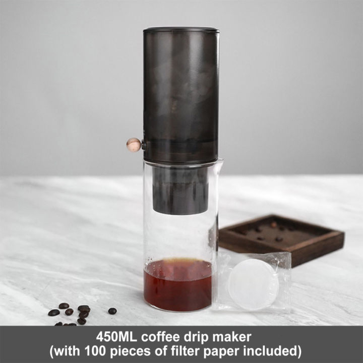 Cold Drip Ice Coffee Maker 450ml - Slow Brew Glass Tower For Smooth Low ...