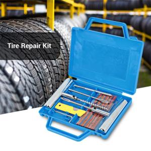 12pcs Tire Diagnostic Repair Kit with rubber strip Tubeless Wheel Tire Puncture Mending Tool Set for Car Motorcycle