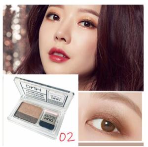 Two-color small box of lazy eyeshadow make-up matte eyeshadow easy to carry eyeshadow palette professional female cosmetics