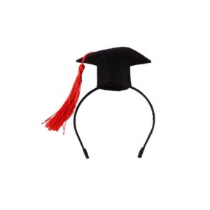 ZENDO12 Felt Cat Graduation Cap Adjustable Elastic Dog Degree Hat Puppy Cap With Tassel Dog Dr. Hat Photograph