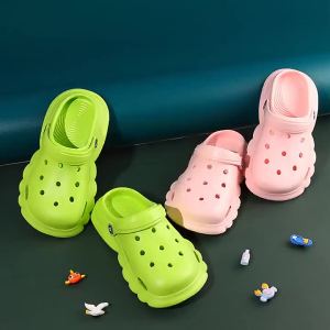 [Free Shipping] Summer Outdoor Clogs Eva Soft And Comfortable Sandals With No Odor With Heel Parent-Child Slippers Rain Boots In Stock