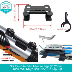 Giá Pas Gắn Bơm Mini Xe Đạp 20mm – Kiểu 02 Nhỏ Gọn Tiện Lợi