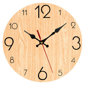 12 Inches Wooden Circular Silent Wall Clock European Creative Retro Style wall clock unique design Wall Clock Modern Minimalist Home Decor Christmas Gift wedding gift