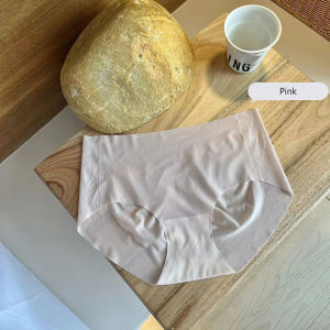 MeooLiisy Seamless Ice Silk Ultra-thin Panties for Woman Simple Frivolous Comfortable Breathable Mid Waist Briefs