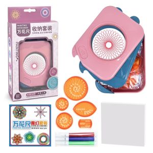 MMLUCK Đa chức năng Đồ chơi vẽ Spirograph Ma Thuật Thước kẻ vẽ Toán học Bộ dụng cụ vẽ nghệ thuật Thước thẳng Đo lường Dụng cụ phác thảo thước hình học Đồ dùng văn phòng