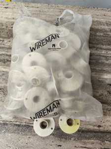 WIREMAN 20MM PVC DOME COVER OLD STOCK 100PCS - condition 6/10 - original packing