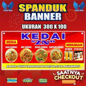 Spanduk Banner NASI GORENG ( KEDAI ZN ) Bisa Request
