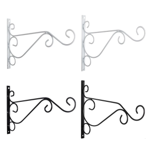 2pcs Wall Mounted Hanging Bracket for Plant and Bird Feeder Metal Iron Plant Holder with Stylish Designs for Home