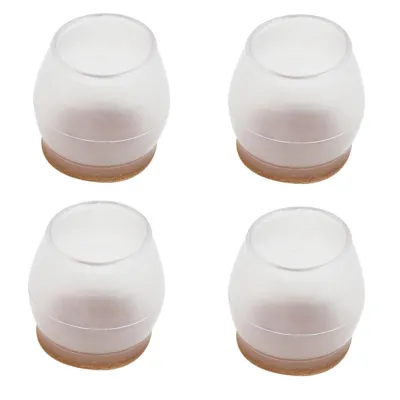 LETOY Creative 4 pcs/set Reduce Noise Shock Absorption Thicken with Felt TPR Material Chair Leg Caps Floor Protector Cover Home Decor Furniture Feet Pads