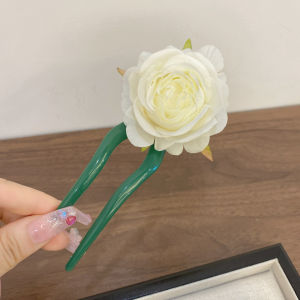 Jepit Rambut Sanggul Tusuk Konde Bunga JUMBO Bridal Comb Elegant Flower U-Shaped Hairpin TKCB