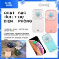 Quạt Mini Quàng Cổ Thông Minh, Quạt Không Cánh Đeo Cổ Siêu Mát, Quạt Đeo Cổ Cao Cấp-Quạt đeo cổ cầm tay, quạt để bàn mini gấp gọn tích hợp sạc dự phòng cổng sạc USB gió mạnh công suất cao. 