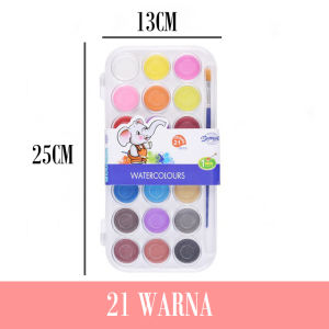 CAT AIR WATER COLOUR SET ISI 36 DAN 21 WARNA FREE KUAS DENGAN PIGMENTASI WARNA BERKUALITAS DAN NON-TOXIC