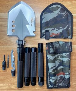 Xẻng công binh đa năng 98cm : xẻng đánh lửa cuốc khui lon dao tuavit cưa...