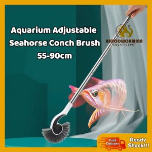 Aquarium Adjustable Seahorse Corner Brush Aquarium Cleaning Tools Algae Berus Fish Glass TankY鱼缸除藻工具(READY STOCK)