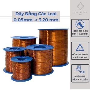 Dây đồng quấn biến áp 100 gram (0.05 đến 3.00mm) motor quạt máy hàn pin làm uốn cây bonsai trang sức handmade cuộn dây đồng cách điện câu mạch