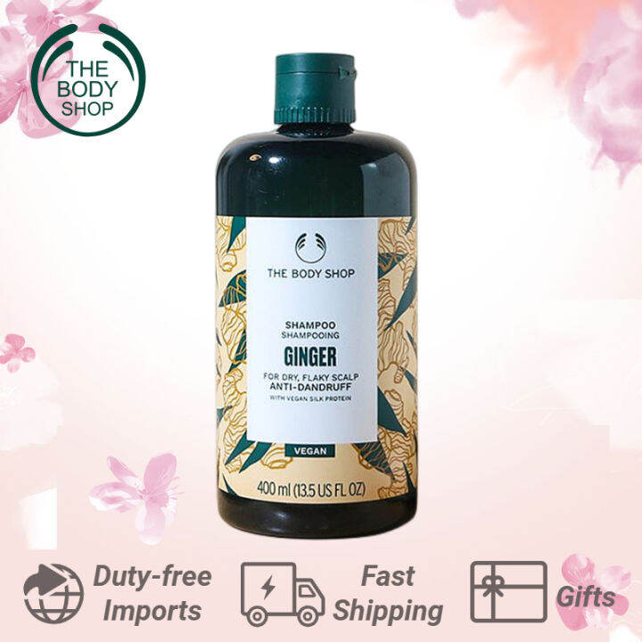 🍀จัดส่งอย่างรวดเร็ว🍀 The Body Shop Ginger Anti Dandruff Shampoo 400 Ml 100 แท้ จิงเจอร์ แชมพู