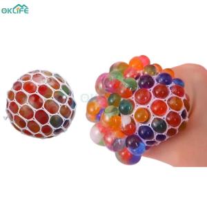 [OKLIFE. SG]Grape Stress Ball Hand-Squeezed Bead Ball Rainbow Squeeze Soft Gel Toy