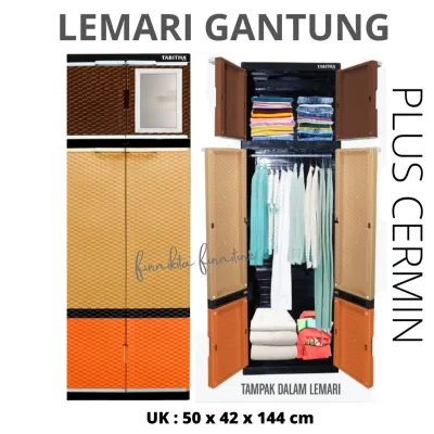 LEMARI PLASTIK TABITHA GANTUNG CERMIN [TABBOX]